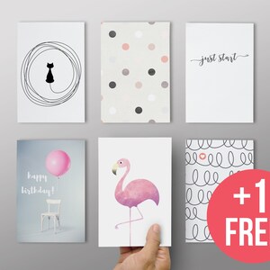 7er Postkarten Set (freie Auswahl) / Sparpaket / Bundle / Grußkarte / Postkarte / Geschenkkarte / Kunstdruck