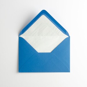Deluxe Briefumschlag "himmelblau" DIN-C6 / Postkartenumschlag / Kuvert / Stabil / Hochwertig / Innenfutter