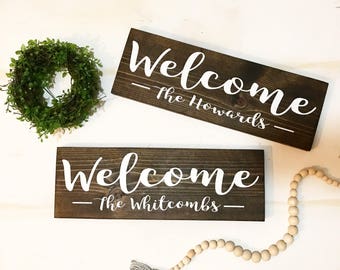 Welcome - Family Name Sign / Welcome Sign / Welcome / Family Name / Family Sign / Front door decor