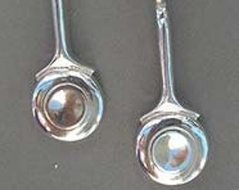 Flute Jewelry, Sterling Silver Flute Key, Earrings - C Flute Key Elegant Drop Music Earrings