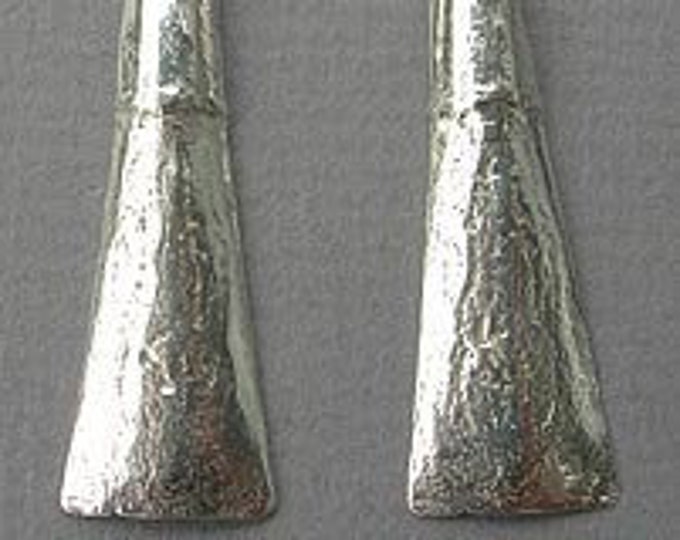 Solid Sterling Silver Bassoon Reed Earrings