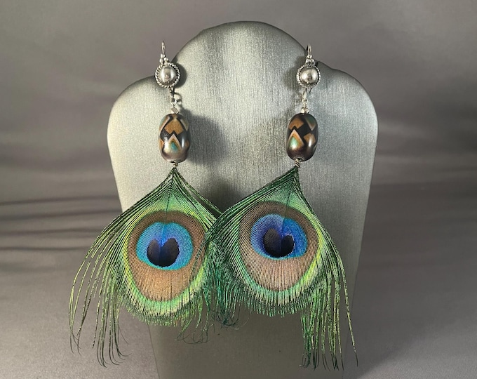 Peacock Feather Earrings