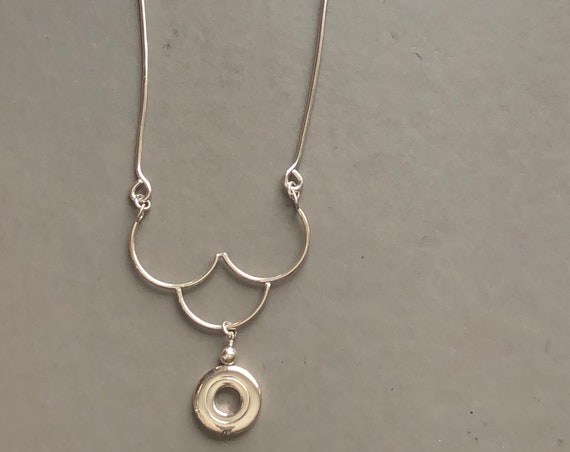 Chicago Open Hole Flute Key Clouds Necklace