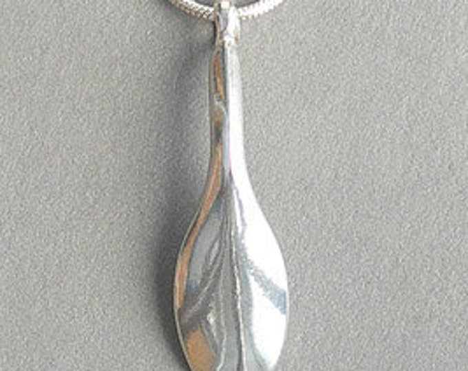 Solid Sterling Silver Clarinet Pinky Key Pendant