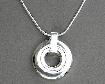 Flute Jewelry, Sterling Silver Flute Key,  Necklace - New Open Hole Flute Key Modern Music Pendant
