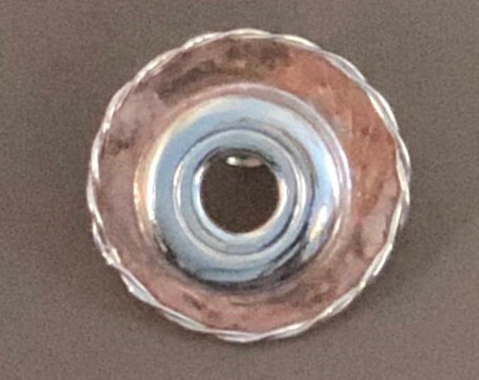 Solid Sterling Silver Open Hole Flute Key and Copper Pin