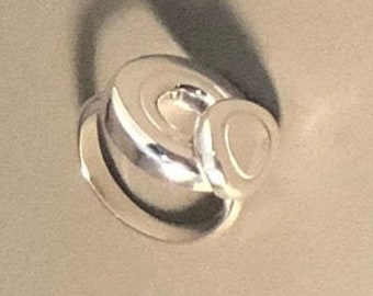 Solid Sterling Silver Open Hole and Tiny Trill Flute Key Ring
