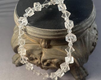 Crystal Necklace with Sterling Silver Toggle Closure