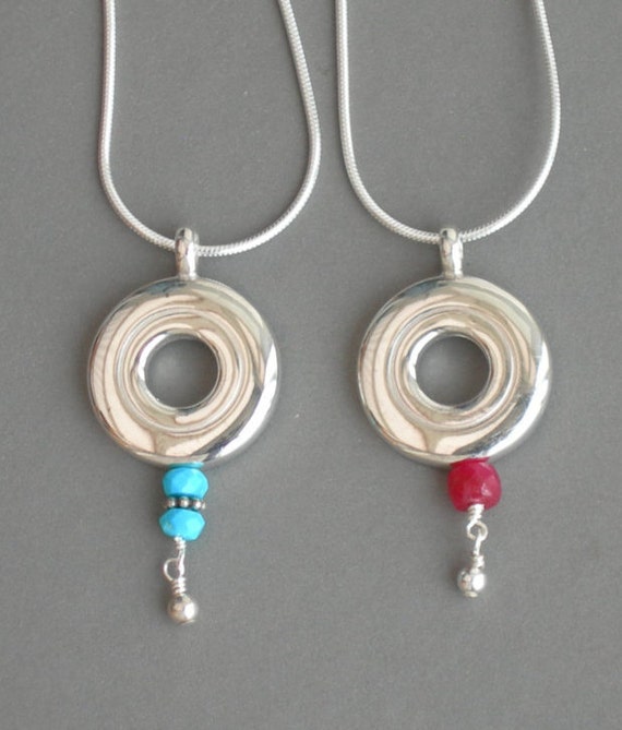 Gemstones and Open Hole Pendant