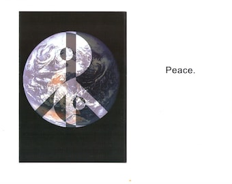 Peace Greeting Cards, Yin Yang Earth, Recycled Paper (10-Pack)