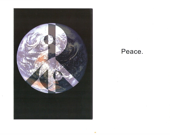 Peace Greeting Cards, Yin Yang Earth, Recycled Paper (10-Pack)