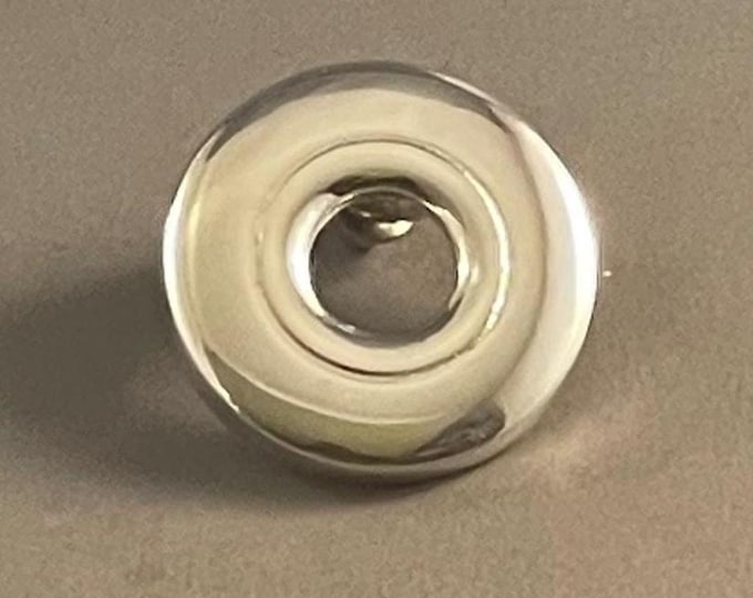 Solid Sterling Silver Open Hole Bass Flute Key Lapel Pin