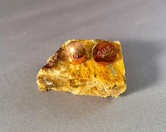 Copper Statement Earrings  – In & Out