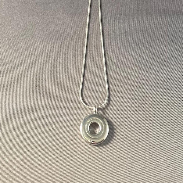 Fluitsleutelketting, sterlingzilver met open gat