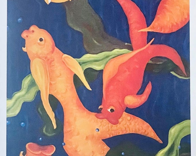 Fish Greeting Cards: Colorful Koi, Recycled Paper (10-Pack)