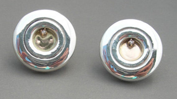 Silver and Gold Earrings (Item: E117)