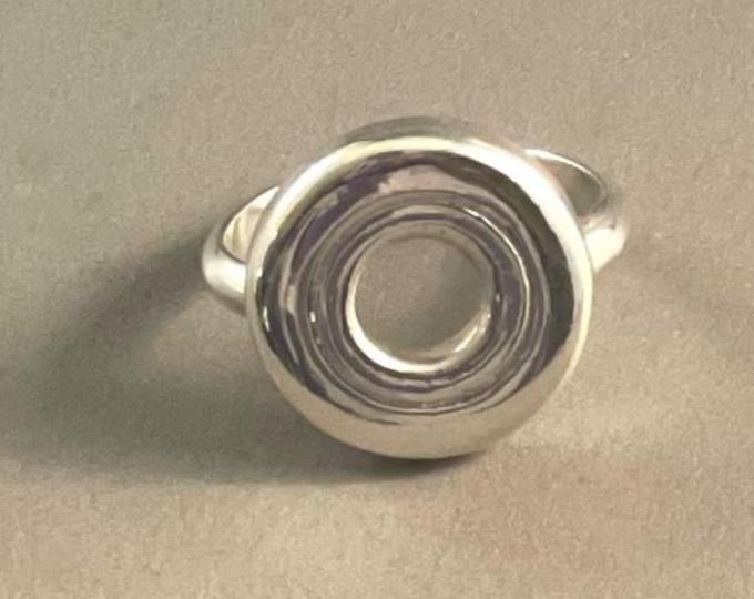 Solid Sterling Silver Open Hole Flute Key Ring