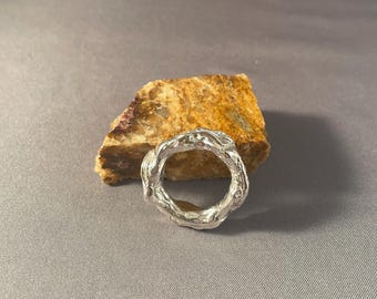 Solid Sterling Silver Branch Ring