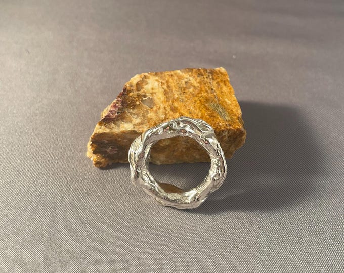 Solid Sterling Silver Branch Ring