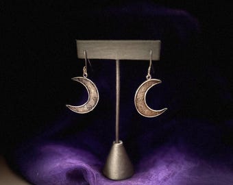 Sterling Silver Crescent Moon Earrings