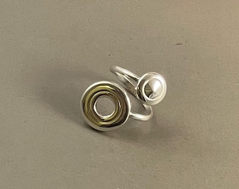 Solid Sterling Silver Open Hole and Tiny Trill Flute Key Wrap Ring