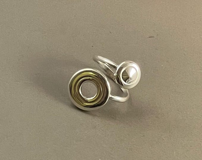 Solid Sterling Silver Open Hole and Tiny Trill Flute Key Wrap Ring