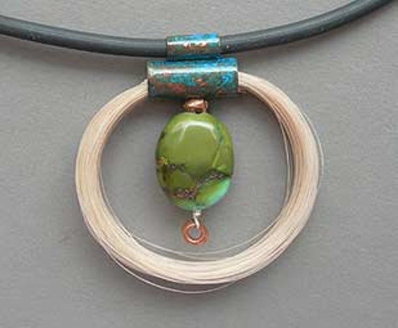 Eternal Copper Violin Bow Hair Music Pendant (Unisex)