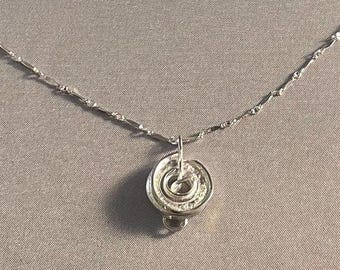 Steampunk Flute Key Necklace, Sterling Silver, Timely