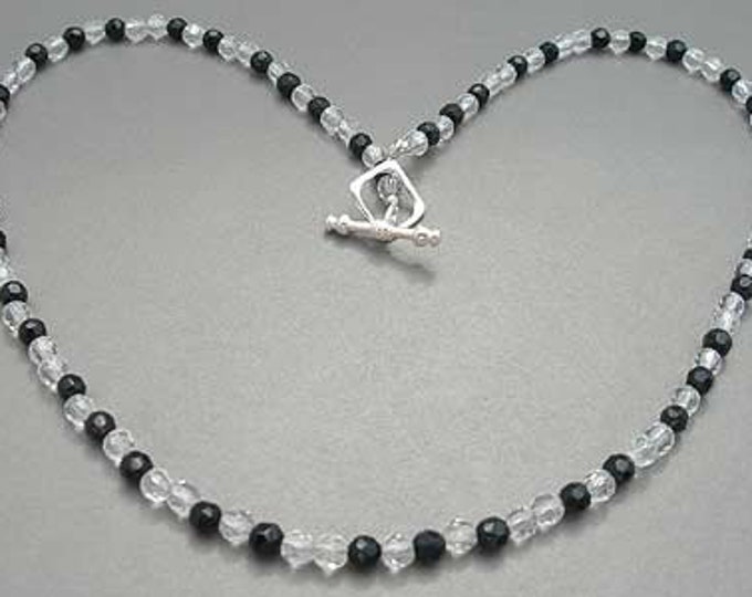 Piano Beads Black and White Necklace