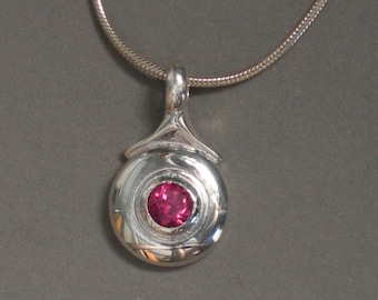 Tiny Trill Flute Key Music Jewelry Pendant with Gemstone