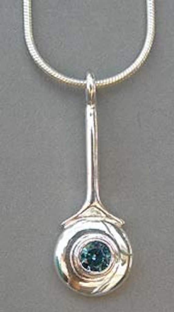 C Flute Key with Gem Stone Flute Necklace