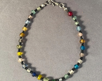 Rainbow Glass Bead Bracelet