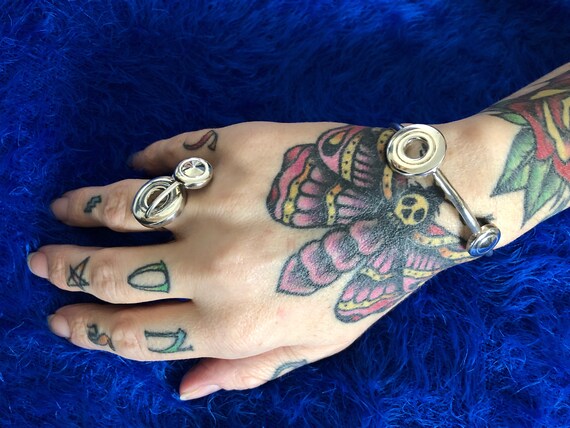 Open Hole and Tiny Trill Flute Key Bangle Bracelet