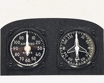 Dual Aviation Clock: Cockpit Desk Decor