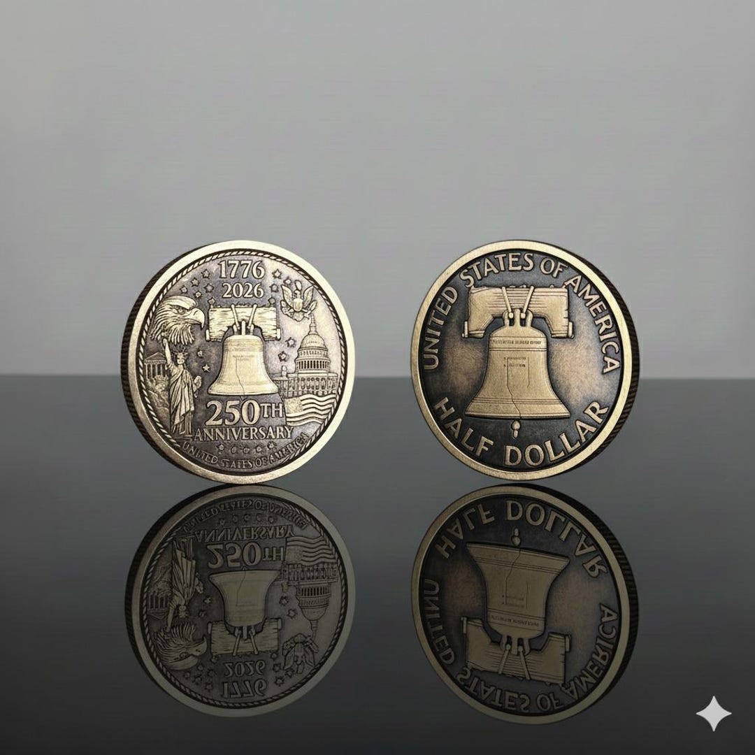 250th Anniversary USA Challenge Coin — Personalized Brass