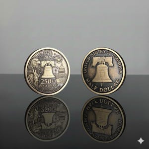 250th Anniversary USA Challenge Coin — Personalized Brass Commemorative Gift, America 1776-2026