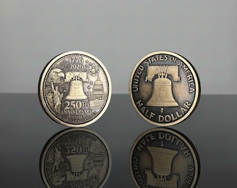 250th Anniversary USA Challenge Coin — Personalized Brass Commemorative Gift, America 1776-2026