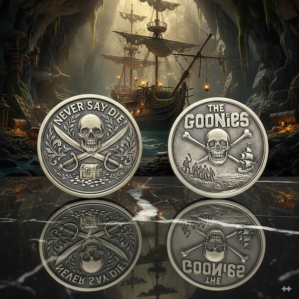 Engraved Goonies Brass Coin: Never Say Die! - Movie Memorabilia