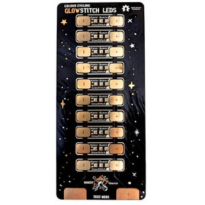 Color Cycling LED Strips - Machine Sewable LEDs - Electronics Wearable Tech Educational Kids STEM Makerspace Activity