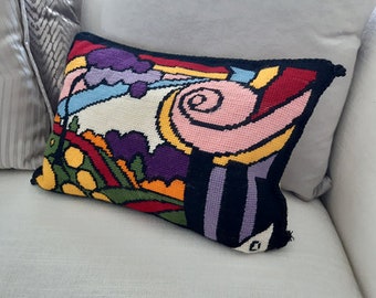 Art Deco Needlepoint Cushion Kit, City Escape Tapestry (10 x 14.5in)