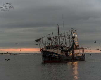 Shrimp Boat Lucky Two in Biloxi Mississippi  Photograph by Gulf Coast Photographer David Salters