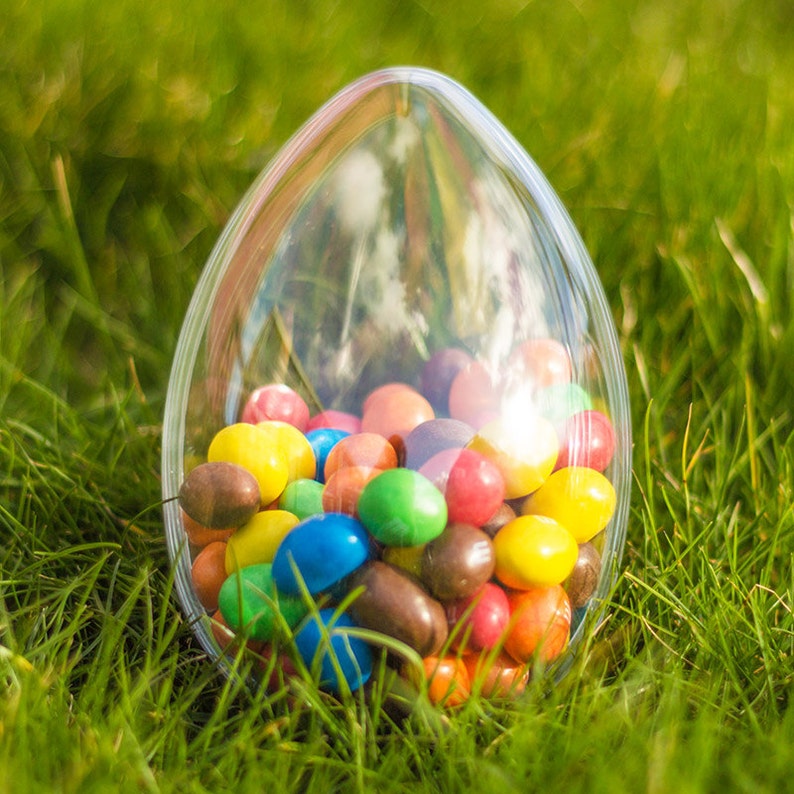 4x Large Easter Egg Shaped Fillable Container 140mm Wedding Etsy UK