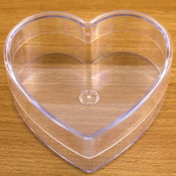 Heart Shaped Box Fillable Transparent Plastic Container - Etsy
