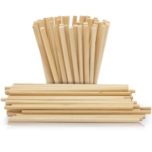 Round Wooden Dowel Rods  Lollipop Sticks for Crafts Food Safe Dowling Lolly Sticks for Cake Pops