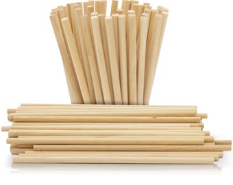 Round Wooden Dowel Rods  Lollipop Sticks for Crafts Food Safe Dowling Lolly Sticks for Cake Pops
