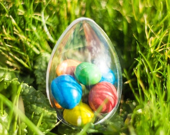 1x Egg Shaped Fillable Container (60mm) Wedding Favours Easter Decoration Xmas