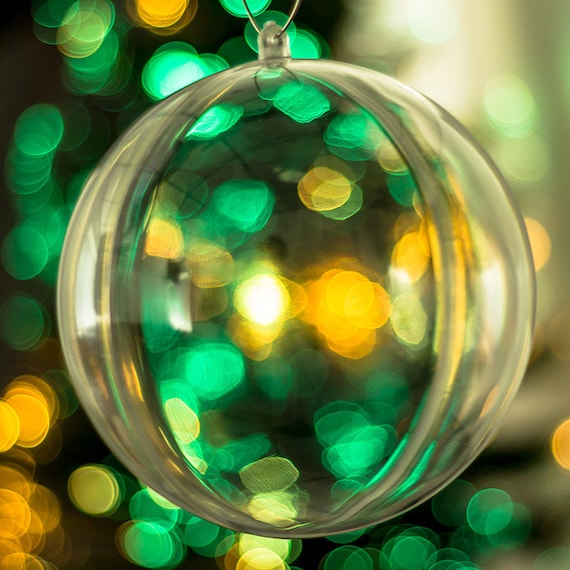 5 Pcs Clear Baubles Empty Fillable Christmas Tree Decorations Ornament Gift RE