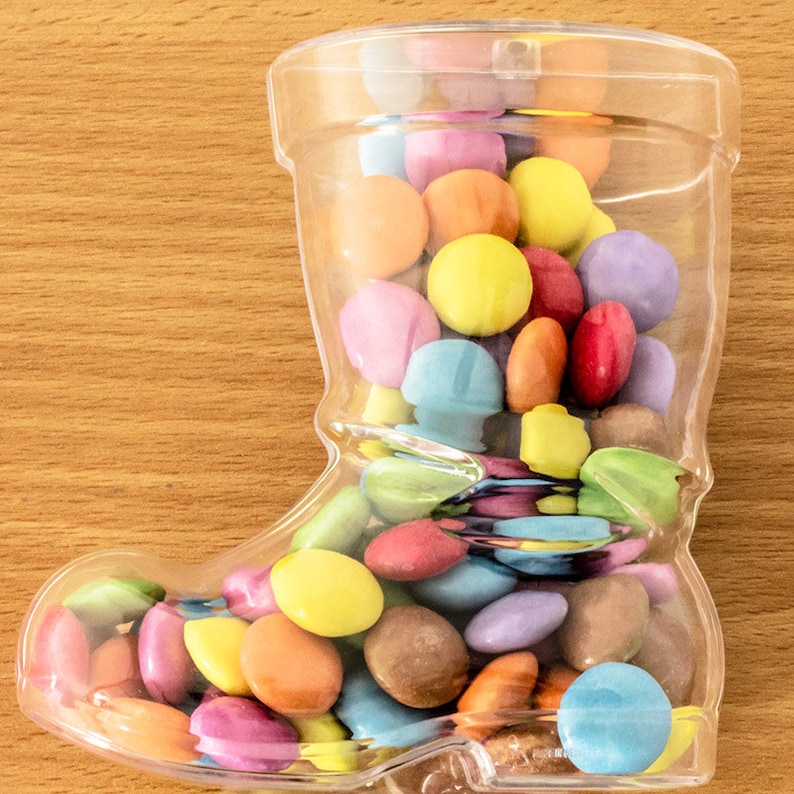 x10 Heart Shaped Empty Clear Fillable Valentines day Containers gift idea 60mm