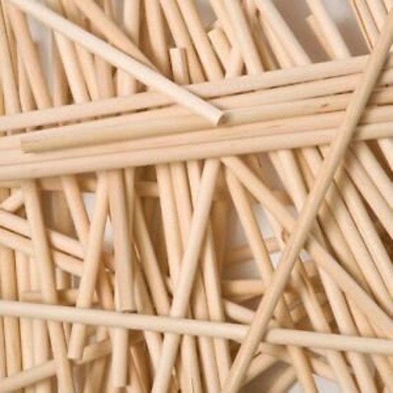 Round Wood Lollipop Sticks 280mm X 6.5mm X50 Garden Plant Cane Support 