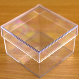 Square Box Transparent 15 X Square Shaped Fillable Transparent Plastic Containers Gift Boxes ...